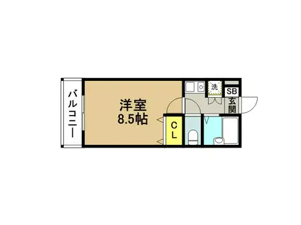 グリーンヒル博多(1K/4階)の間取り写真