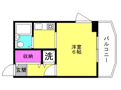 ガーデンヒルズ東加古川(1K/3階)の間取り写真