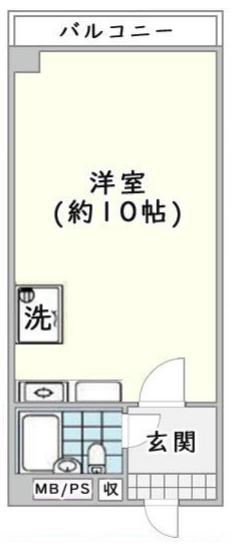 ライオンズマンション駒込第五(ワンルーム/1階)の間取り写真