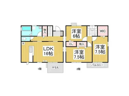 MELA VERDE(3LDK/1階)の間取り写真