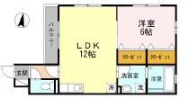 カサグランデ(1LDK/2階)の間取り写真