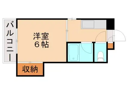 ギャラン千代ヶ崎(1K/2階)の間取り写真