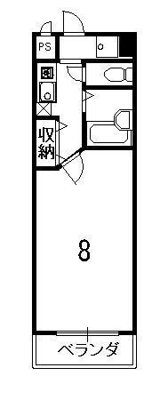 NAVIII(1K/3階)の間取り写真