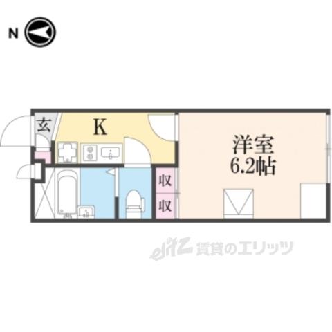 レオパレスエステート(1K/1階)の間取り写真