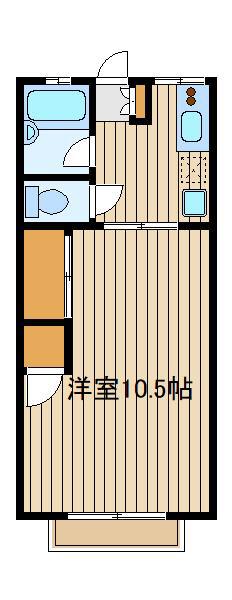 ドリームタウン(1K/2階)の間取り写真