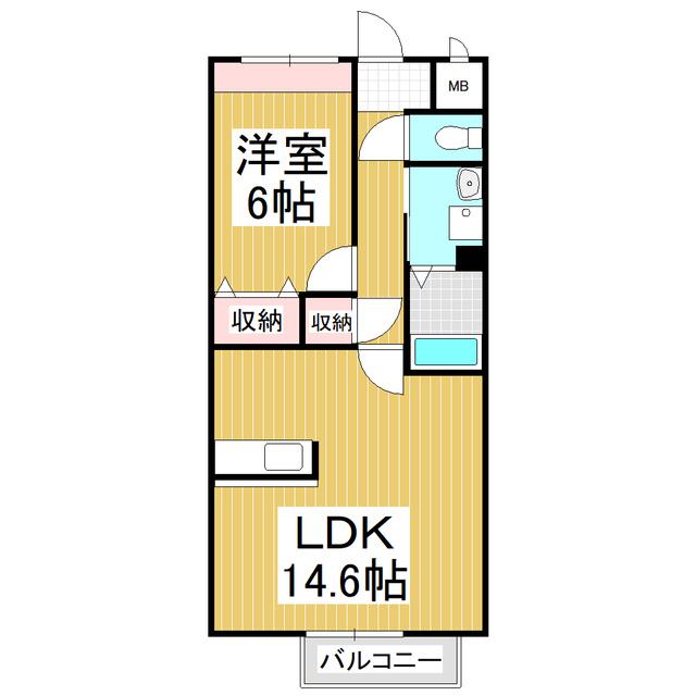 PROSPER(1LDK/1階)の間取り写真