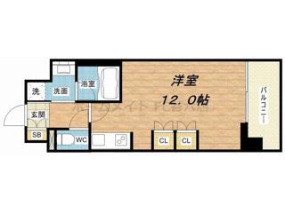 KDXレジデンス本町橋(ワンルーム/7階)の間取り写真