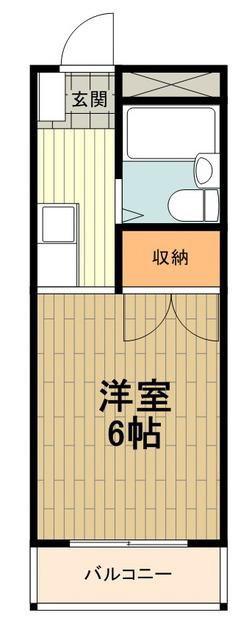 MGヒルズ(ワンルーム/2階)の間取り写真