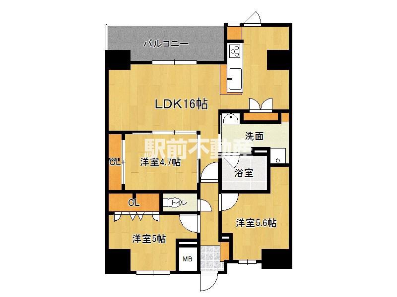 S-RESIDENCE伊都ATTIRAN(2SLDK/12階)の間取り写真