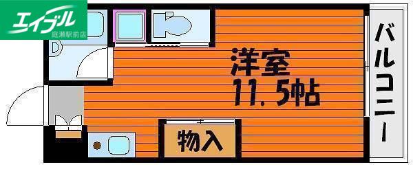 パーティアム津高(ワンルーム/2階)の間取り写真