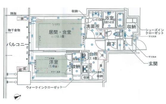 グランドシティタワー池袋(1LDK/11階)の間取り写真