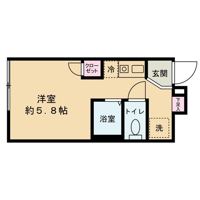 SARETEFELICI田園調布(ワンルーム/1階)の間取り写真