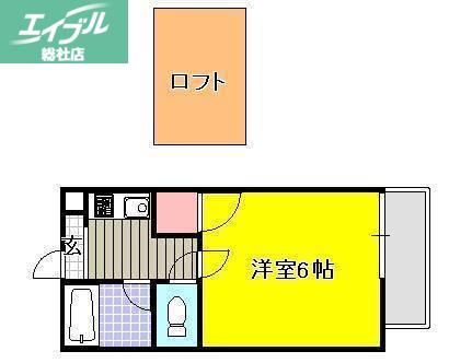 リバティー20(1K/1階)の間取り写真