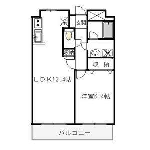 ピーノドゥーエ(1LDK/1階)の間取り写真