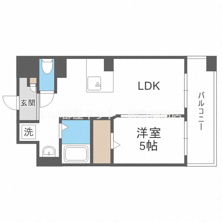 第1関根マンション(1LDK/10階)の間取り写真