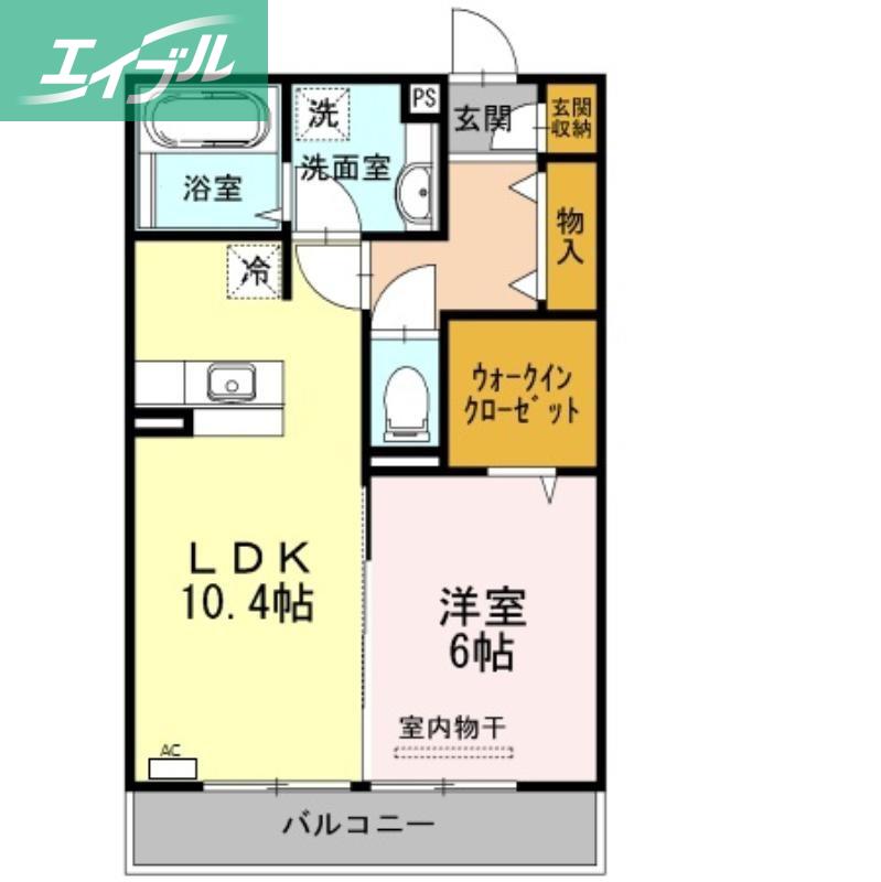 LUCE(1LDK/2階)の間取り写真