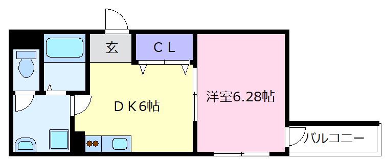 FSTYLE上田1号館(1DK/3階)の間取り写真