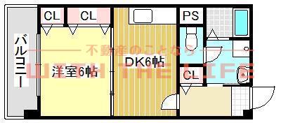栗木第8ビル(1DK/2階)の間取り写真