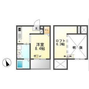 リゾレステ熱田(1K/1階)の間取り写真
