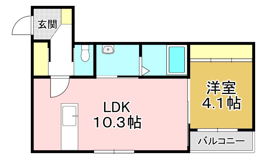 GRAND COURT 01(1LDK/1階)の間取り写真