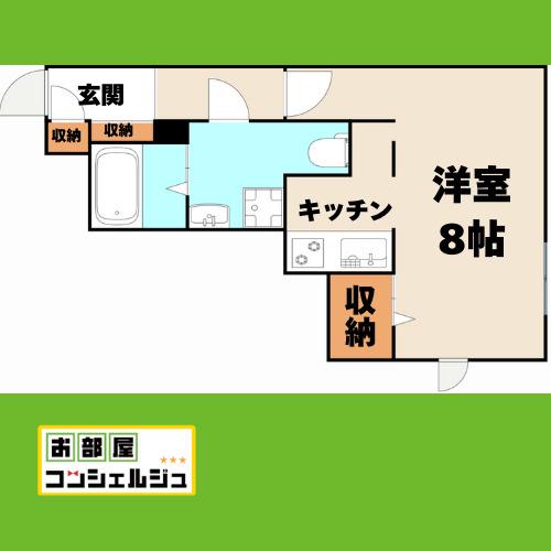 BRANCHE千種(ワンルーム/1階)の間取り写真