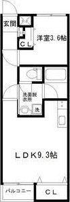グランディア桜木(1LDK/1階)の間取り写真