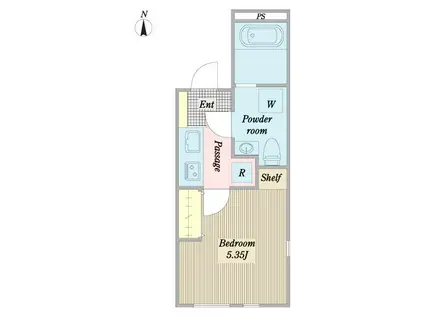 STRIPES 大森(1K/1階)の間取り写真