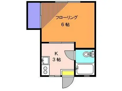 若竹荘(1K/1階)の間取り写真