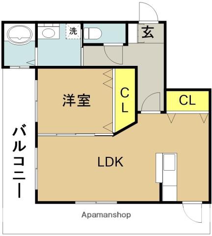 TPCVIII(1LDK/1階)の間取り写真