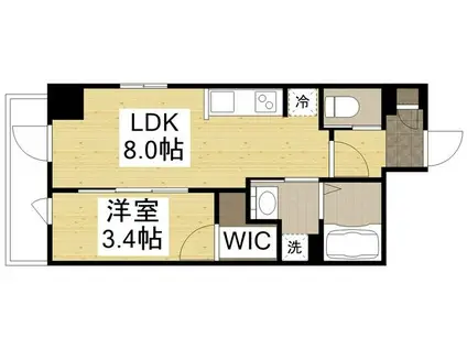 月光加賀(1LDK/5階)の間取り写真