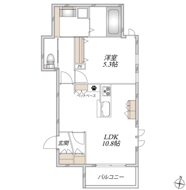 MAISON DE RAPPORT(1LDK/2階)の間取り写真