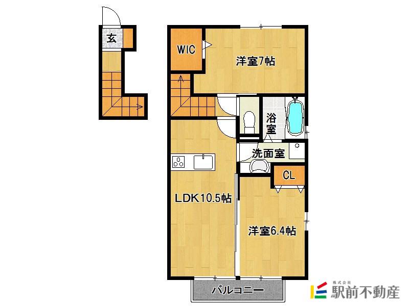 レスポワール・サラ I棟(2LDK/2階)の間取り写真