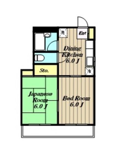 パレスTM(2DK/1階)の間取り写真