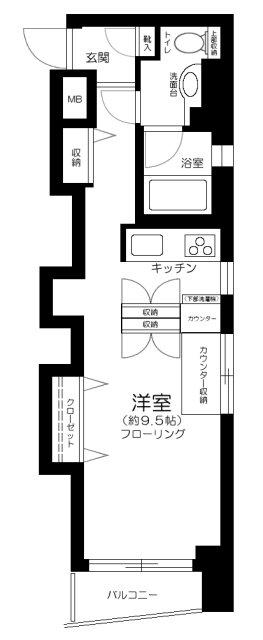APAガーデンピア代々木(ワンルーム/2階)の間取り写真