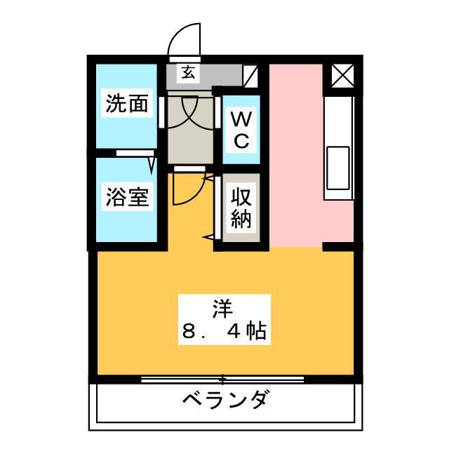 GRACIA江戸橋(ワンルーム/1階)の間取り写真