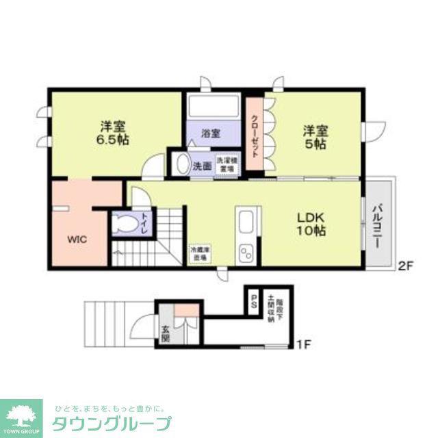 マリノ湘南(2LDK/2階)の間取り写真