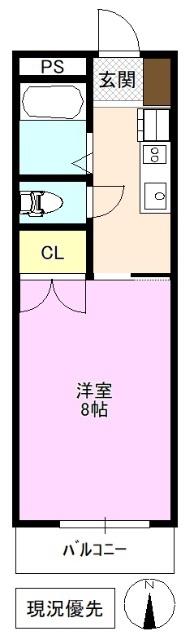 スリーパーシモンズパレス(1K/4階)の間取り写真