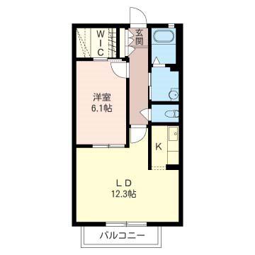 アドラブール(1LDK/1階)の間取り写真