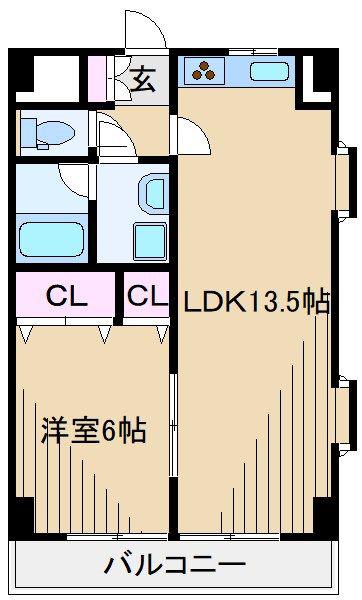 シェスタロワール(1LDK/4階)の間取り写真