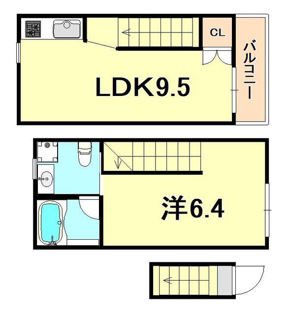 トアロードソラノマ(1LDK/2階)の間取り写真