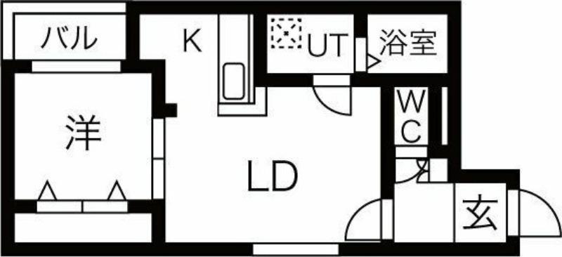 MTガーデン琴似A棟(1LDK/2階)の間取り写真