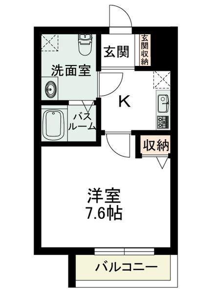 SQUARE CITY KITAMAGOME(1K/3階)の間取り写真