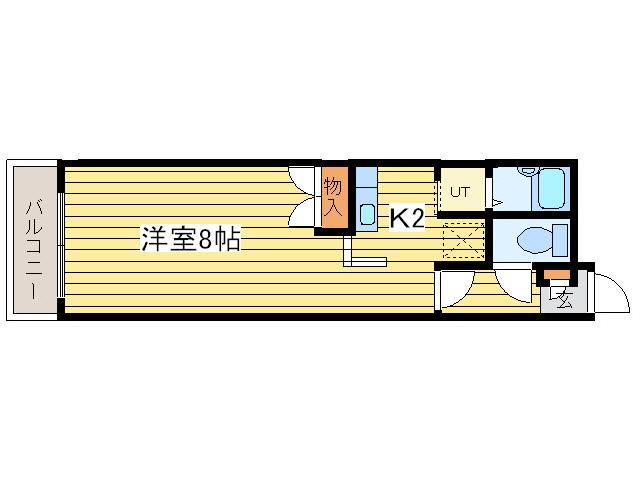 ハイム元町(1K/5階)の間取り写真