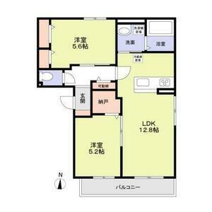 ハイムオオトリ(2SLDK/1階)の間取り写真