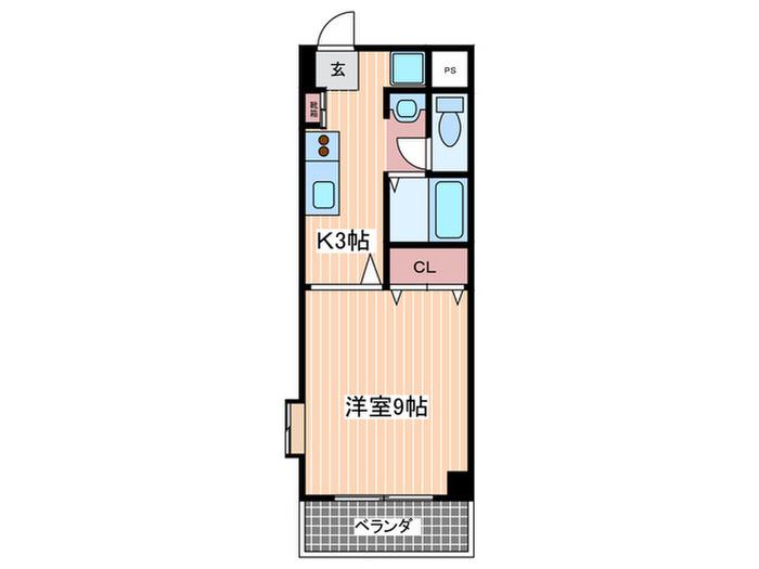 シャルム豊明(1K/8階)の間取り写真