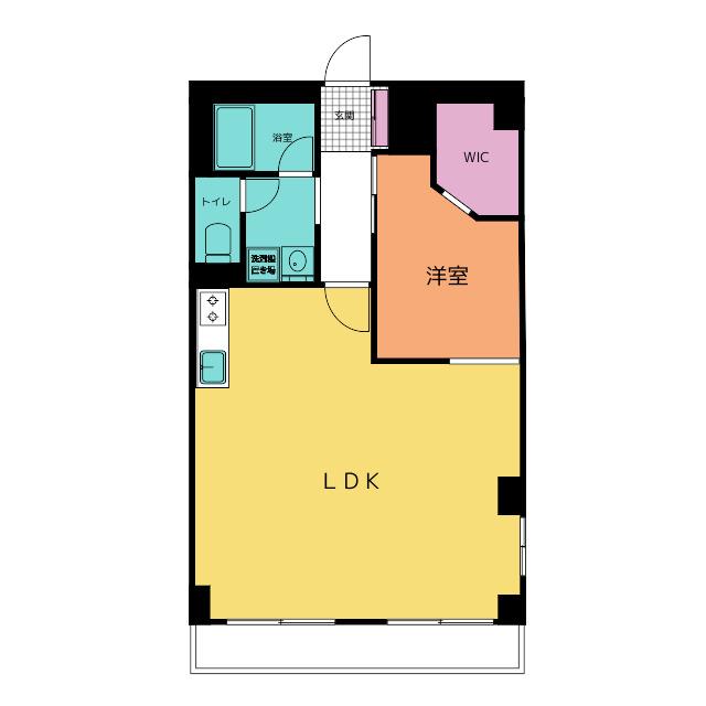 シャトーブランピエール(1LDK/4階)の間取り写真