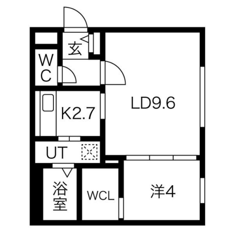 LE PLUS(1LDK/4階)の間取り写真