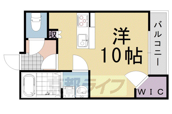 レオネクスト千代川レオハイツ(1K/1階)の間取り写真