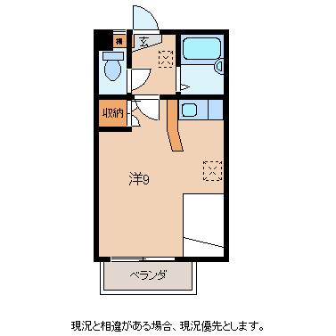ポチの家(ワンルーム/2階)の間取り写真