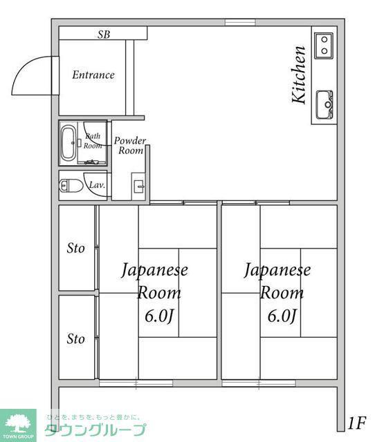 原コーポI(2LDK/1階)の間取り写真
